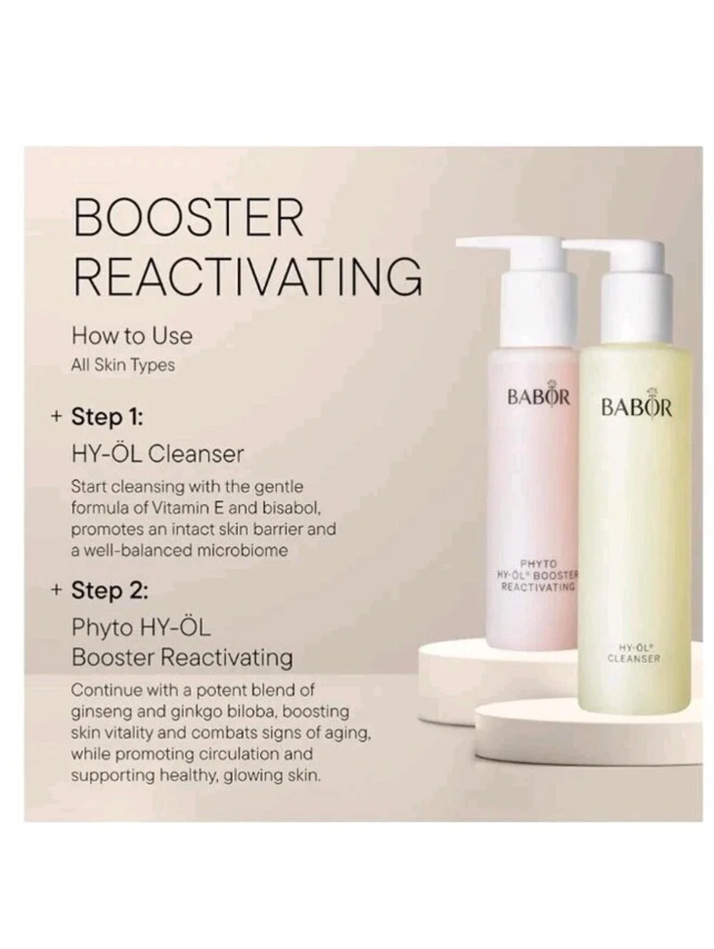 Babor HY-OL Cleanser & Phyto Hy-Ol Reactivating 200ml/ 100ml Unopened